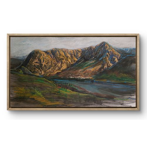 Kemaliye, Metin Yalçın Kağıt Üzerine Yağlı Pastel Boya , Çerçevesiz 2023 Karma Teknik Orijinal Tablo